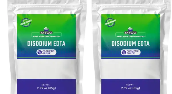 Dwie paczki kosmetycznego **disodium edta** (85g każda), idealne do tworzenia własnych kosmetyków.