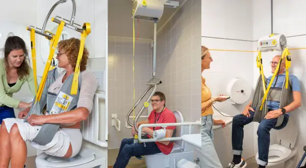 Hilfe für den Toilettengang: Aufstehhilfe für mehr Selbstständigkeit, oft von der Krankenkasse unterstützt.