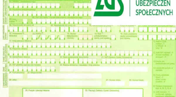 Formularz ZUS ZLA do zgłoszenia niezdolności do pracy, kluczowy przy ustalaniu wynagrodzenia chorobowego a zasiłku chorobowego.