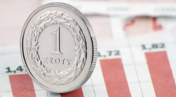 Moneta 1 złoty na tle wykresu. Czy to symbol tego, co to jest fundusz powierniczy?
