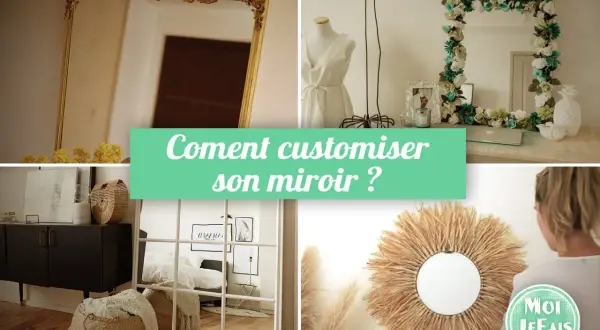 Idées pour relooker un encadrement miroir fait maison : floral, bohème, ou classique.