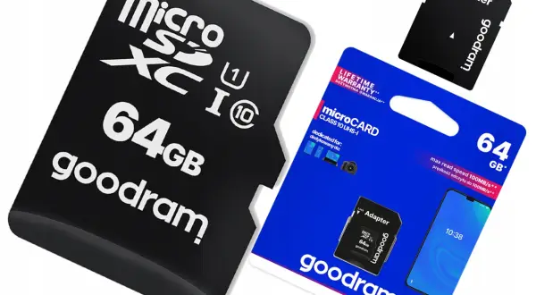 Karta SD 64GB Goodram to idealne rozwiązanie, by rozszerzyć pamięć telefonu. Zobacz, co to jest karta SD w telefonie i jak łatwo zwiększyć jej pojemność.
