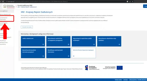 Jak sprawdzić upadłość osoby fizycznej? KRZ za darmo i online