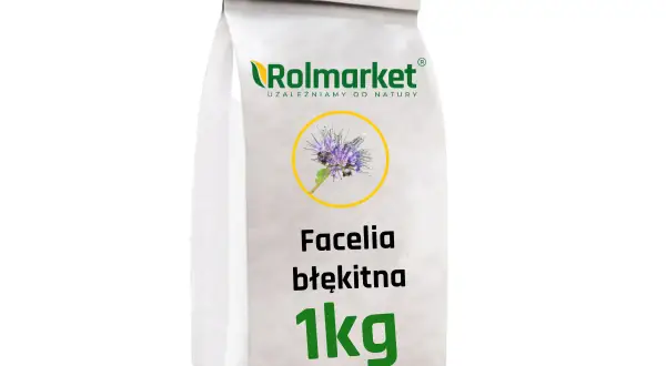 Opakowanie nasion facelii błękitnej 1kg. Rolmarket oferuje atrakcyjną facelia cena za tonę.