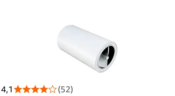 Vit ljuddämpare för ventilation, 160 mm diameter. Minskar ljud från fläktar och kanaler.