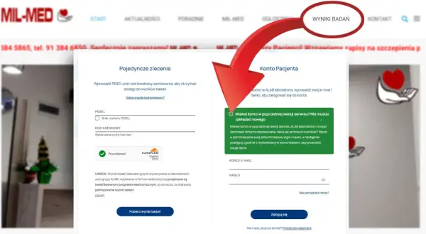 Chcesz wiedzieć, ile trzeba czekać na wyniki krwi? Kliknij "Wyniki badań", aby sprawdzić.