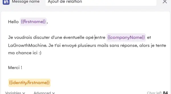 Message de remerciement pour une embauche positive, avec un ton amical.