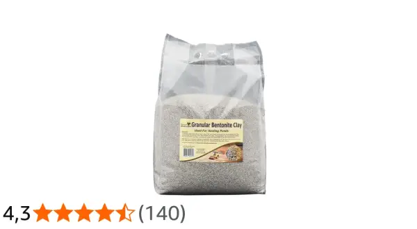 Sac de 25 lb d'argile bentonite granulaire pour sceller les bassins. Idéal pour retenir l'eau.