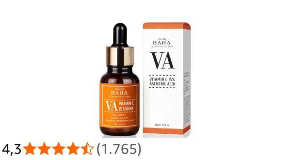 Cos De Baha Vitamin C 15% Serum mit Hyaluronsäure und Vitamin B5.