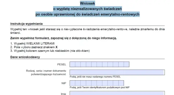 Jakie druki do wniosku o emeryturę? Sprawdź, co musisz mieć