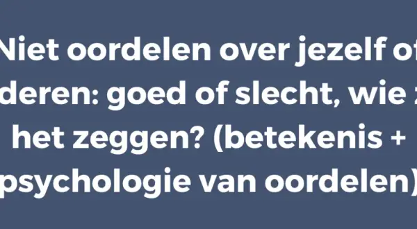 Tekst: "Niet oordelen over jezelf of anderen: goed of slecht, wie zal het zeggen? (betekenis + psychologie van oordelen)". Wat zegt irritatie over jezelf?