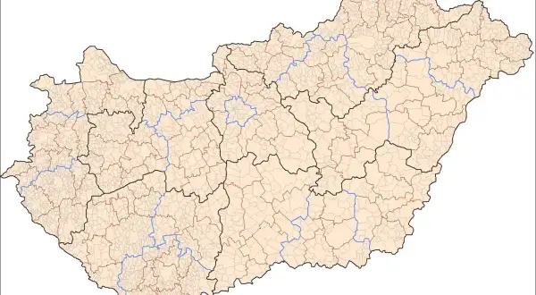 Mapa administracyjna Węgier z zaznaczonymi powiatami i rzekami. Tu właśnie są Węgry, kraj pełen historii i pięknych krajobrazów.
