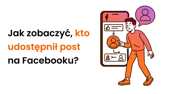 Dowiedz się, jak sprawdzić, kto udostępnił Twój post na Facebooku. Ilustracja pokazuje telefon z ikonami udostępnień.
