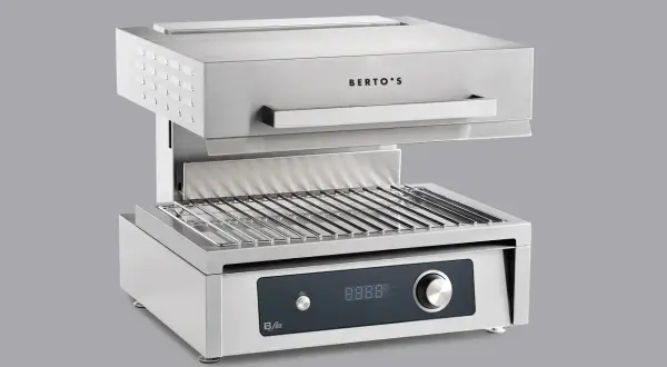 Salamandra professionale Berto's in acciaio inox, perfetta per gratinare e tostare in cucina.
