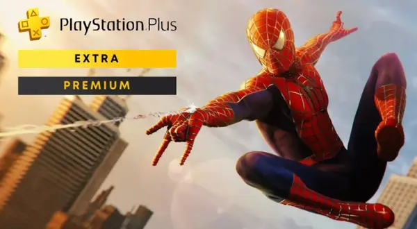 Spider-Man w akcji, zapowiedź gier **PS Plus Sierpień** w wersjach Extra i Premium.