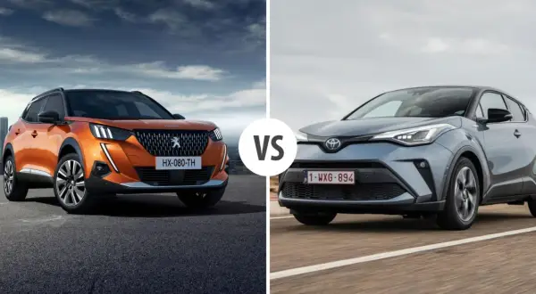 Pomarańczowy Peugeot 2008 vs szary Toyota C-HR. Który SUV ma lepsze spalanie?