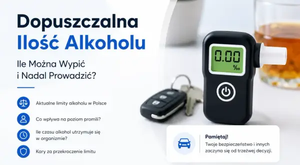 Alkomat pokazuje 0.00 promila. Dowiedz się, jaka jest dopuszczalna ilość alkoholu, by bezpiecznie prowadzić.