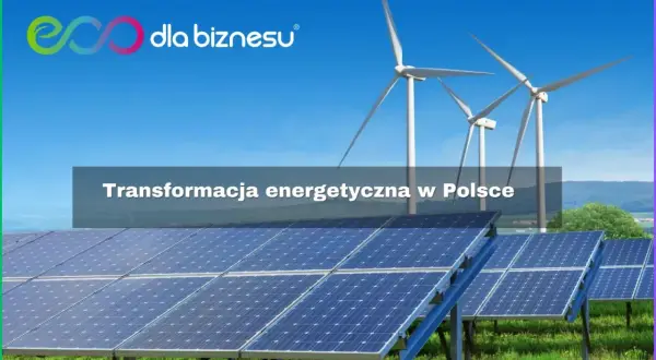 Panele słoneczne i wiatraki symbolizują transformację energetyczną w Polsce, kluczową dla polityki klimatycznej 2050.