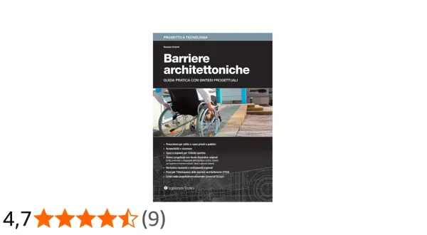 Copertina libro "Barriere architettoniche", guida pratica per l'accessibilità e l'eliminazione degli ostacoli.
