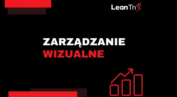 Grafika z napisem "ZARZĄDZANIE WIZUALNE" i ikoną wzrostu.