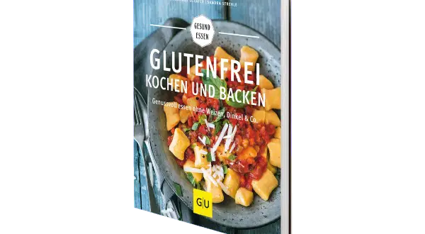 Kochbuch "Glutenfrei Kochen und Backen" mit Gnocchi-Gericht. Zeigt, dass Genussvoll essen ohne Weizen, Dinkel & Co. möglich ist.