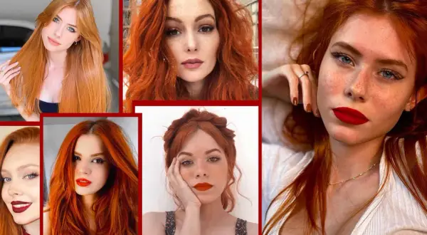 Rossetto color ciliegia: un tocco audace che esalta la bellezza delle donne con capelli rossi, creando un contrasto vibrante.