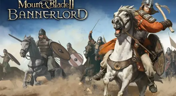 Rycerze na koniach w zbrojach, gotowi do walki. Bannerlord cheats mogą pomóc w tej epickiej bitwie.