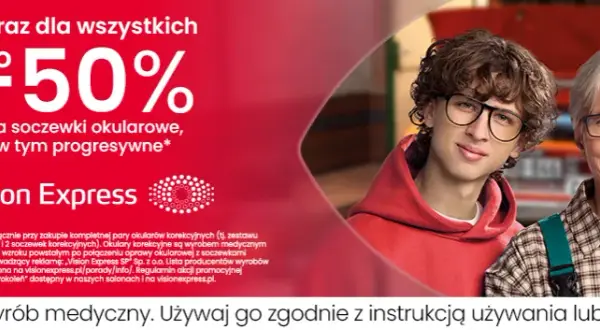 Vision Express ile lat tyle procent zniżki - zniżki, które zaskoczą każdego