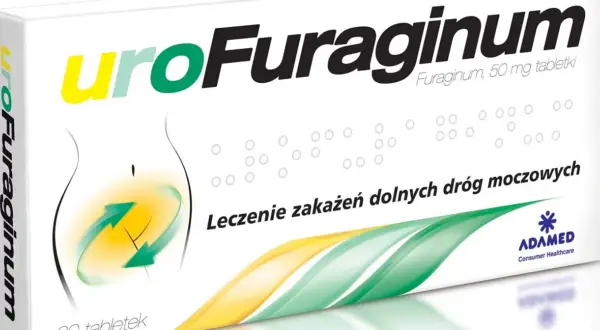Opakowanie UroFuraginum 50 mg tabletki. Czy furagina jest na receptę? Lek na zakażenia dolnych dróg moczowych.