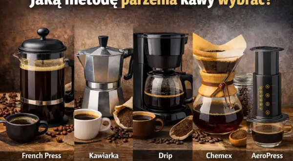 Różne sposoby parzenia kawy: French Press, kawiarka, drip, Chemex, AeroPress. Wybierz swój ulubiony!