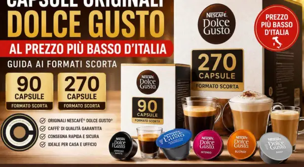 Scopri come fare il caffè con le cialde Nescafé Dolce Gusto, con offerte speciali e formati scorta da 90 o 270 capsule.