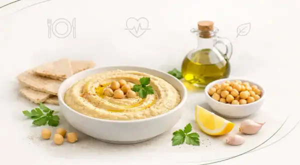 Pyszne, kremowe hummus z ciecierzycą, oliwą, cytryną i czosnkiem. Idealna przekąska, która pokazuje, co to jest hummus.