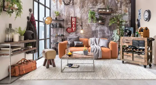 Industrieller Stil im Wohnzimmer: So schaffen Sie den perfekten Look