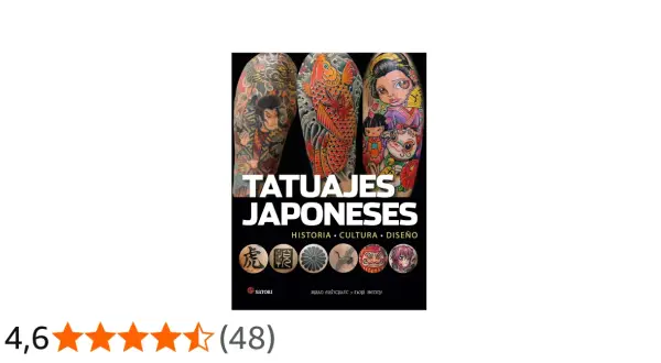 Libro "Tatuajes Japoneses" con imágenes de arte corporal, koi, geisha y más. Explora la historia, cultura y diseño de los tatuajes japoneses.