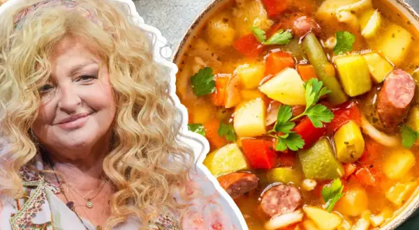 Zupa minestrone Magdy Gessler: aromatyczna, sycąca, pełna warzyw i kiełbasy. Idealna na chłodne dni.