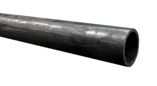 Metalowa rura 1 cal wymiary, z widocznym przekrojem i chropowatą powierzchnią.
