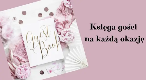 Elegancka księga gości na każdą okazję, ozdobiona piwoniami i różową tkaniną. Idealna alternatywa dla tradycyjnej księgi gości.