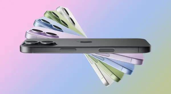 Kiedy nowy iPhone, wybór kolorów jest oszałamiający. Kilka modeli ułożonych w wachlarz, od ciemnego grafitu po pastelowe zielenie i fiolety.