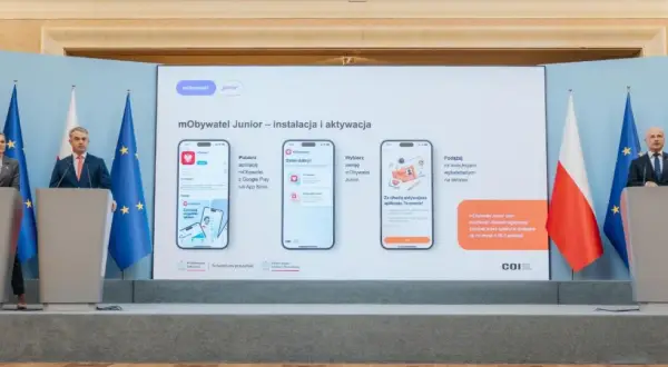 Prezentacja aplikacji mObywatel Junior, która umożliwia posiadanie cyfrowej e-legitymacji szkolnej.