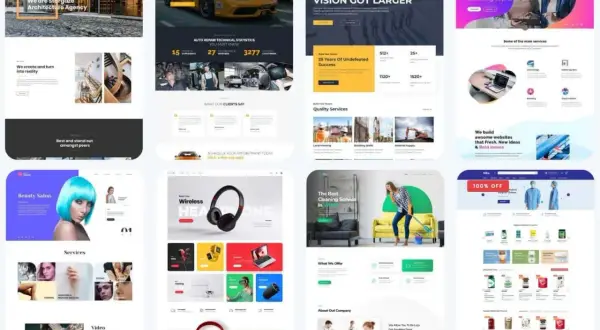 Kolekcja darmowych motywów WordPress: od agencji architektonicznej po salon piękności i sklep z elektroniką.