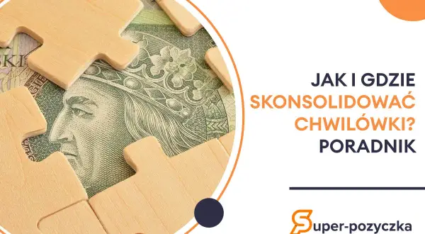 Drewniane elementy układanki na tle banknotu 100 zł.