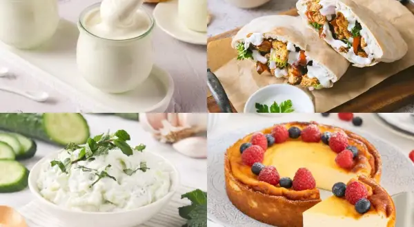 Yogur griego cremoso, tzatziki refrescante, pitas rellenas y un delicioso pastel de queso. ¡Ideas para recetas con yogur griego!