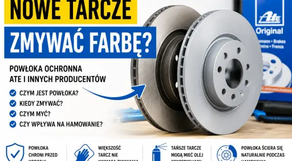 Nowe tarcze hamulcowe. Czy zmywać farbę? Powłoka ochronna ATE i innych producentów. Czyszczenie tarcz hamulcowych.