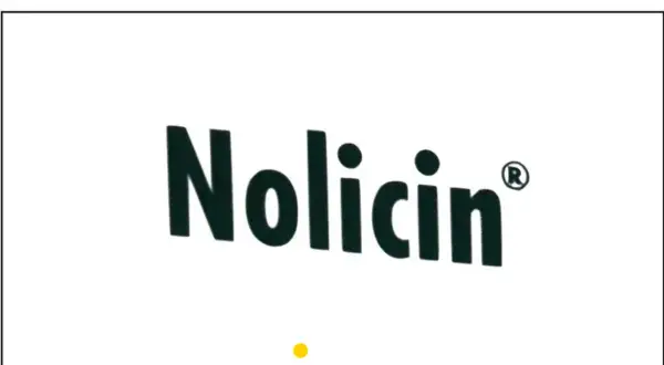 Logo leku Nolicin na białym tle.