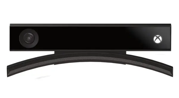 Czarny sensor Kinect dla Xbox Series X, z kamerą i logo Xbox.