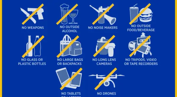 Navigating lost lands requires awareness of prohibited items: no weapons, outside alcohol, noise makers, food/drinks, glass bottles, large bags, long lens cameras, tripods, tablets, laptops, or drones.