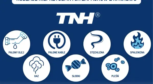 Rodzaje nieprzyjemnych zapachów z nawiewu: palony olej, palone kable, stęchlizna, gaz, słodki, spalenizna, pleśń.