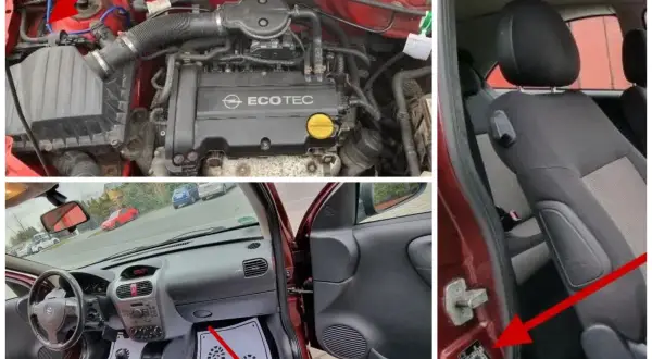 Silnik Opla, wnętrze z deską rozdzielczą i siedzeniem, tabliczka z numerem VIN. To wszystko, co potrzebne do odczytu danych z opel dekoder vin.