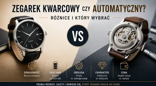 Zegarek kwarcowy vs. automatyczny: porównanie różnych rodzajów zegarków, ich cech i zalet.