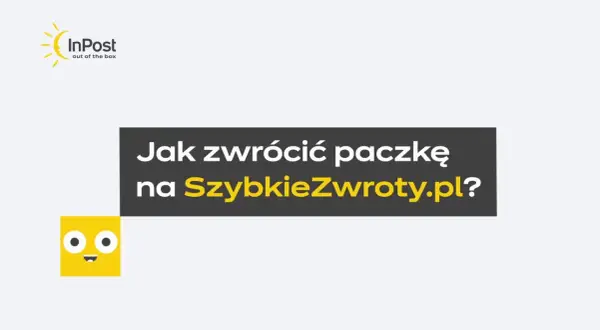 Grafika z logo InPost i tekstem "Jak zwrócić paczkę na SzybkieZwroty.pl?".